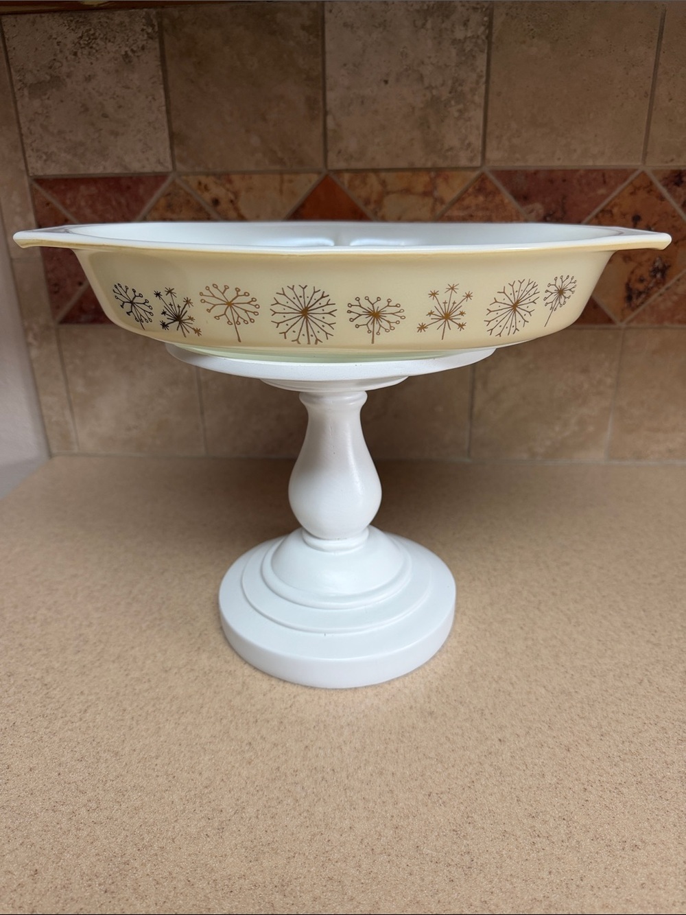 Pyrex Dandelion Duet Divided Serving Dish 1958-59 1.5 Quart - Picture 15 of 15